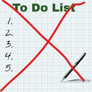 A picture containing a to do list that is crossed out

Description automatically generated