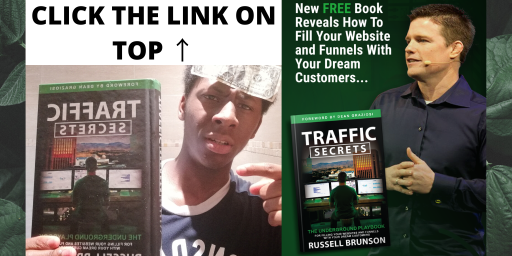 Me holding the resource called Traffic Secretes that will unleash all your answers to becoming an unstoppable Entrepreneur,Real estate investor and financially free pursuer get your copy now by clicking the link on top of this image.